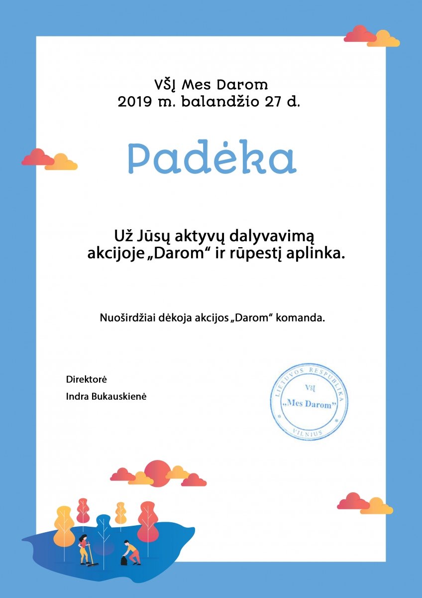 Padėka_Darom_2019