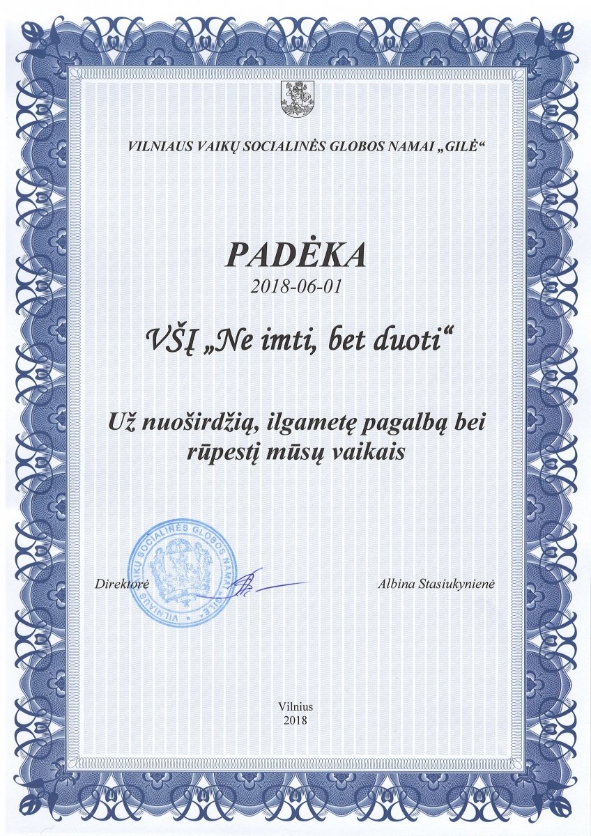 Padėka_Gilė_2018