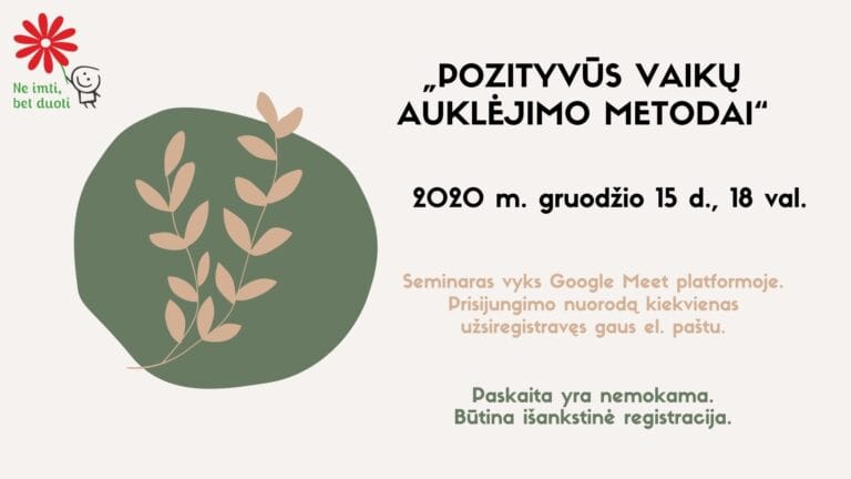 2020.12.15_Pozityvus vaiku auklejimo metodai